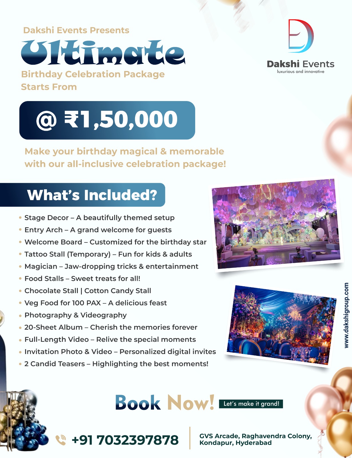 Small event management services in Hyderabad